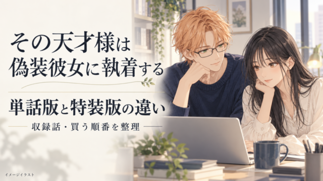 その天才様は偽装彼女に執着する｜郁と凛のイメージイラスト・単話版と特装版の違い