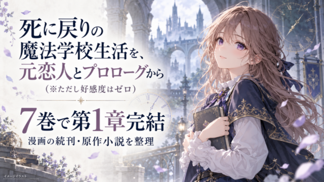 死に戻りの魔法学校生活を、元恋人とプロローグから｜オリアナのイメージイラスト・7巻で第1章完結